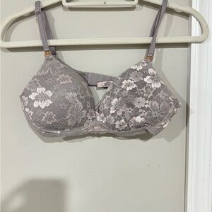 Nursing bra Victoria's Secret Floral Lace Bra in Gray